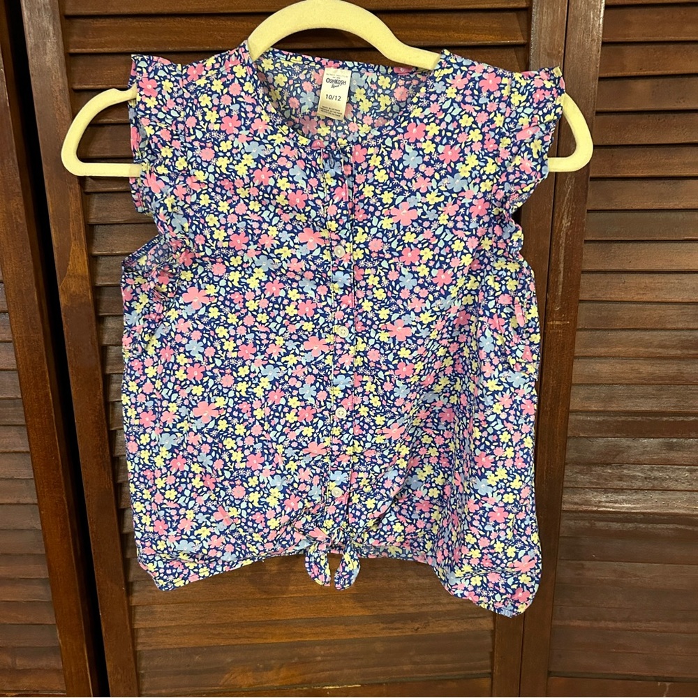 OshKosh B'gosh Girl's Floral Tie-Front Top
